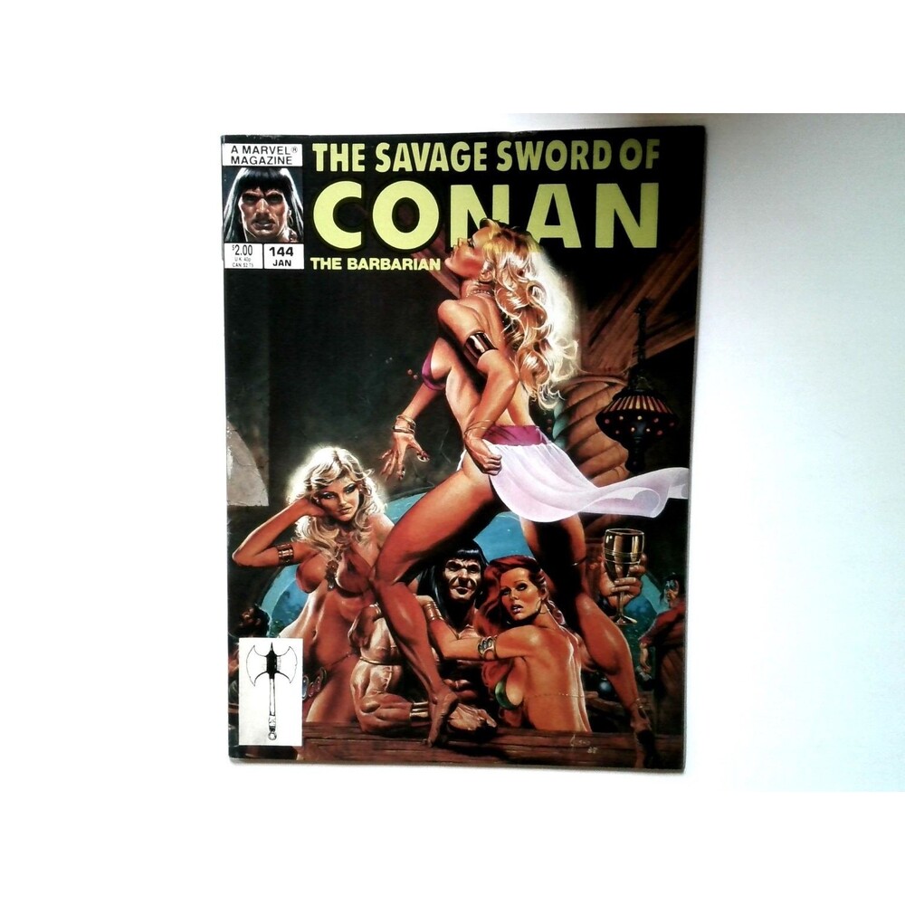 Savage Sword of Conan #144 Marvel Magazine Joe Jusko Cover 1988